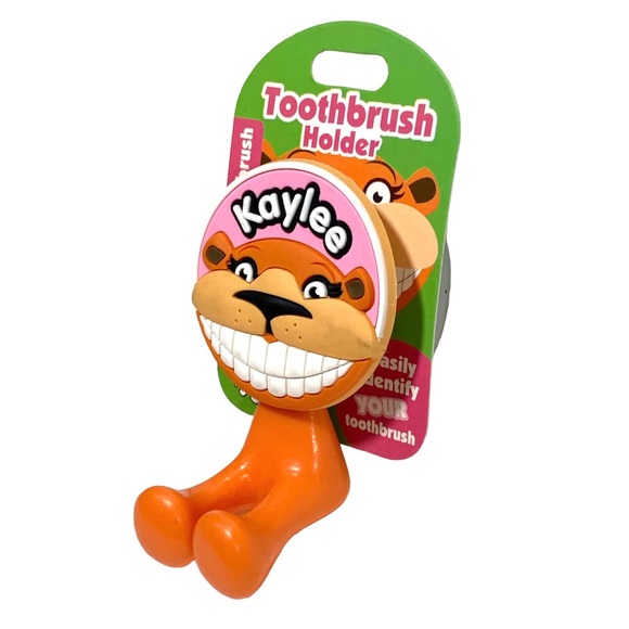 Happy Smiles Personalized Kids Toothbrush Holder Kaylee Lion - Picture 2 of 4